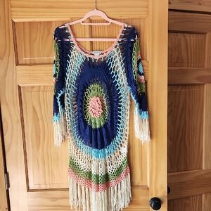 VENUS Multicolor Crochet Dress